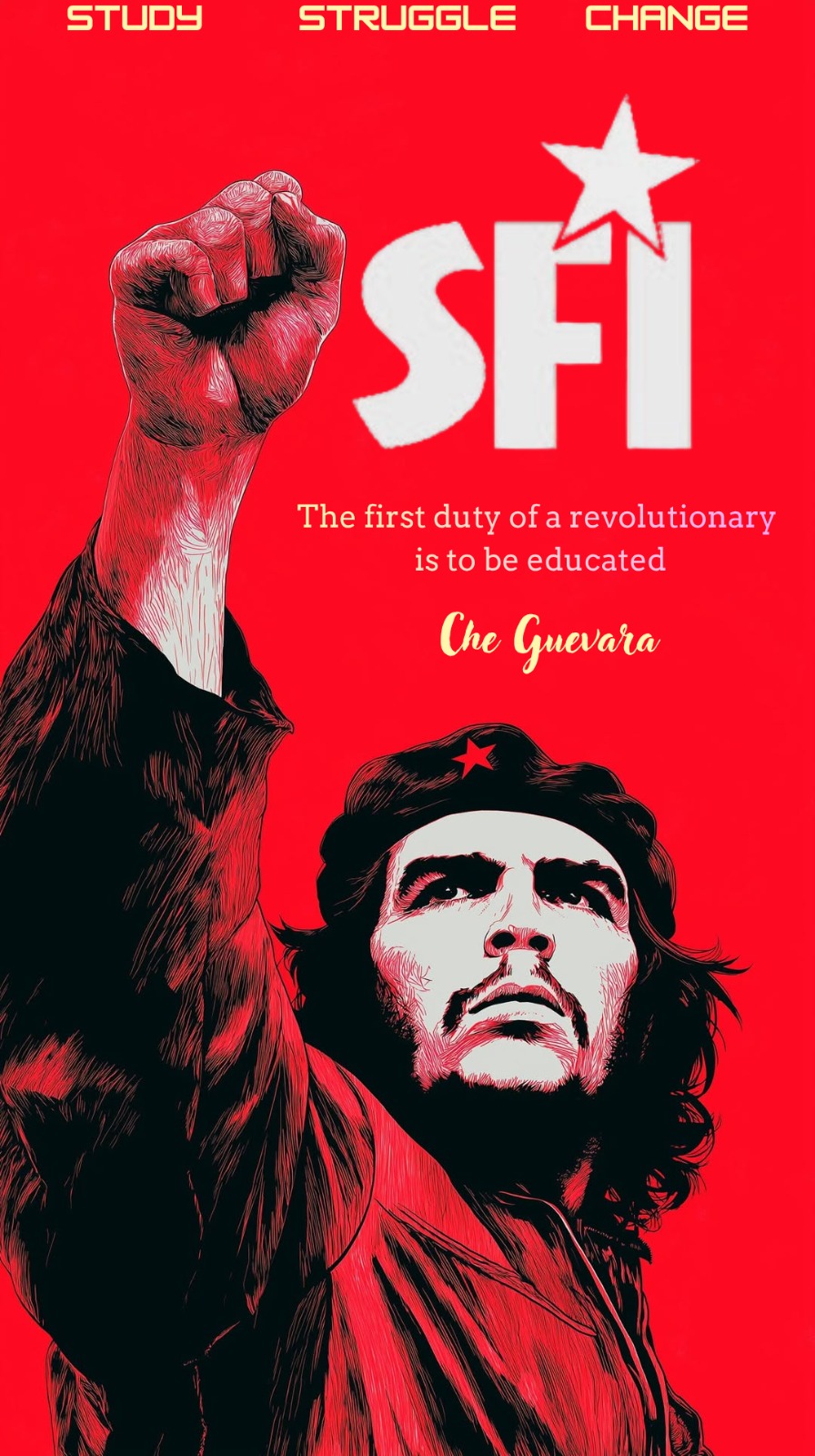 SFI Poster: Study, Struggle, Change